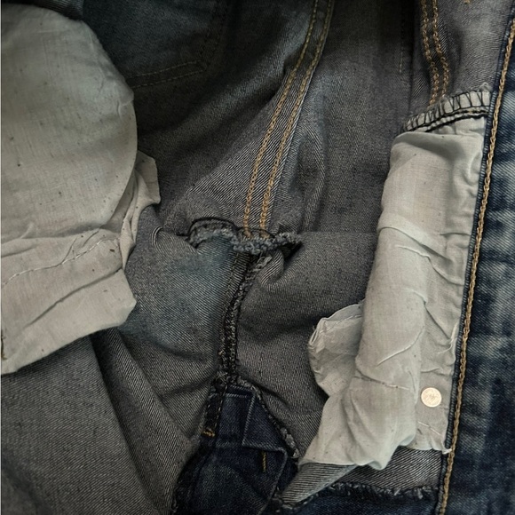 M. Society Men’s Acid Wash Patchwork Distressed Jeans Size 34x32 - Picture 14 of 17